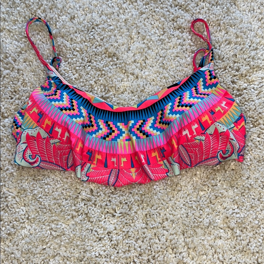 Mara Hoffman Colorful Geometric Bikini Top